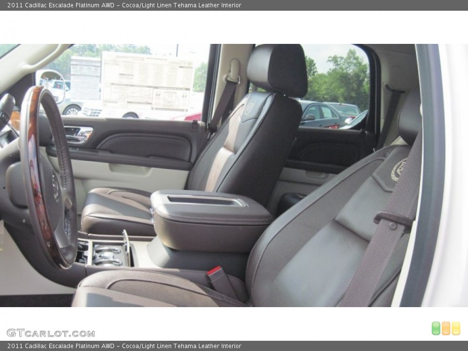 Cocoa/Light Linen Tehama Leather Interior Photo for the 2011 Cadillac Escalade Platinum AWD #51803453