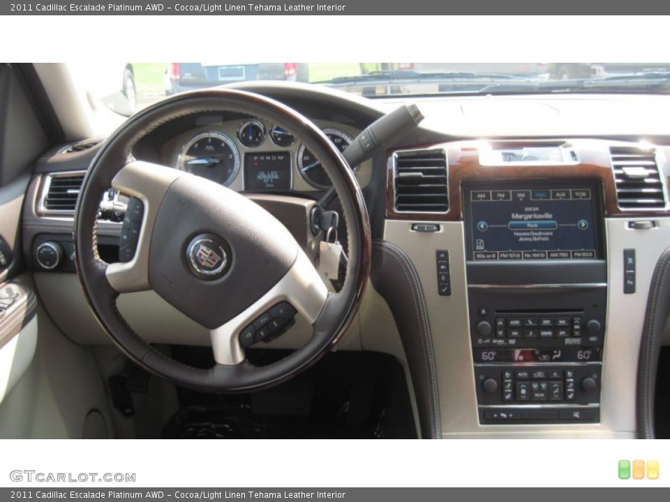 Cocoa/Light Linen Tehama Leather Interior Dashboard for the 2011 Cadillac Escalade Platinum AWD #51803579