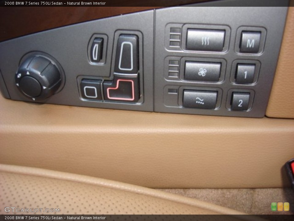 Natural Brown Interior Controls for the 2008 BMW 7 Series 750Li Sedan #51805913