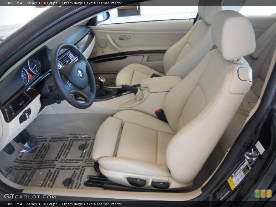 Cream Beige Dakota Leather Interior Photo for the 2009 BMW 3 Series 328i Coupe #51806816