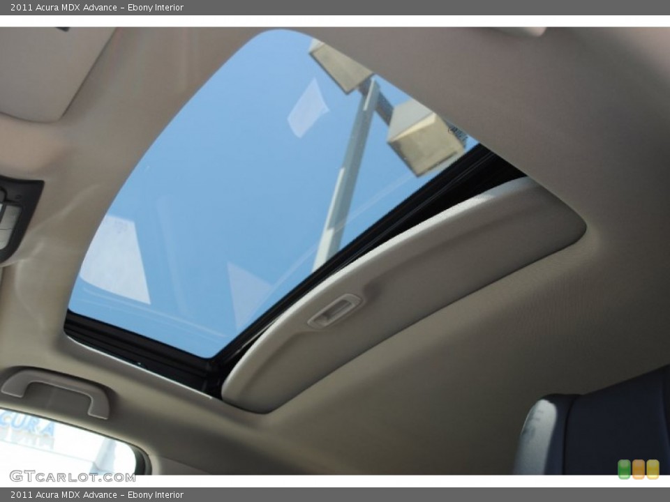 Ebony Interior Sunroof for the 2011 Acura MDX Advance #51807473