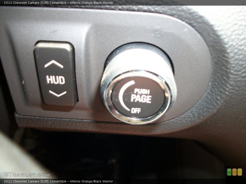 Inferno Orange/Black Interior Controls for the 2011 Chevrolet Camaro SS/RS Convertible #51811769
