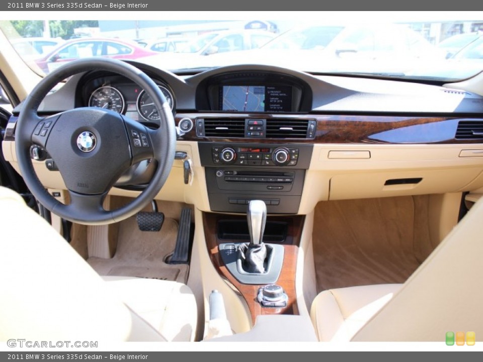 Beige Interior Dashboard for the 2011 BMW 3 Series 335d Sedan #51813161