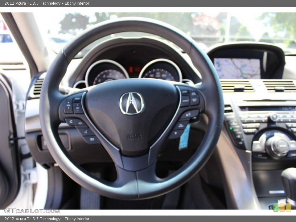 Ebony Interior Steering Wheel for the 2012 Acura TL 3.5 Technology #51813653