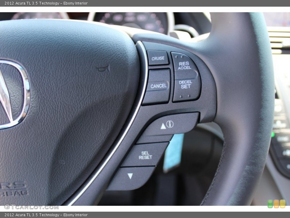 Ebony Interior Controls for the 2012 Acura TL 3.5 Technology #51813680