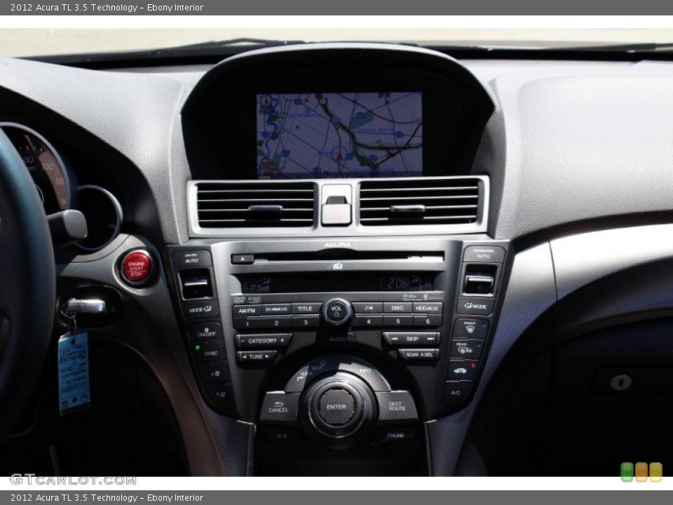 Ebony Interior Controls for the 2012 Acura TL 3.5 Technology #51813695