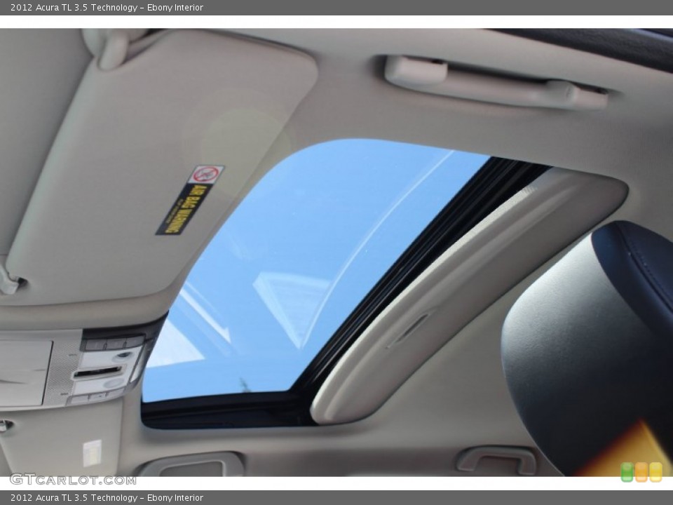 Ebony Interior Sunroof for the 2012 Acura TL 3.5 Technology #51813725