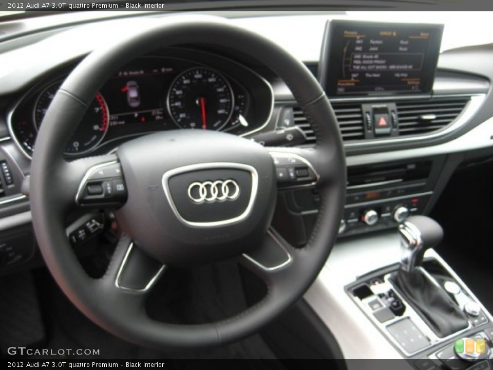 Black Interior Steering Wheel for the 2012 Audi A7 3.0T quattro Premium #51817832