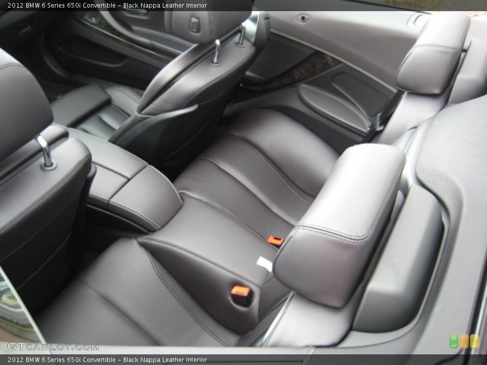 Black Nappa Leather Interior Photo for the 2012 BMW 6 Series 650i Convertible #51817898