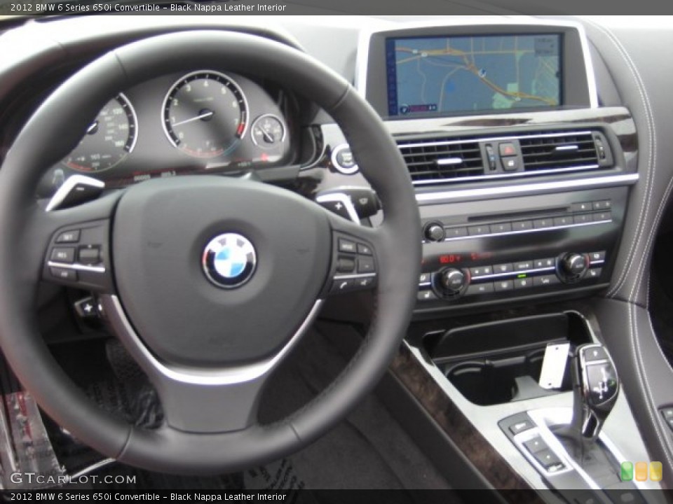 Black Nappa Leather Interior Dashboard for the 2012 BMW 6 Series 650i Convertible #51817925