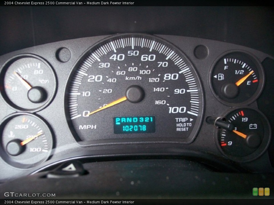 Medium Dark Pewter Interior Gauges for the 2004 Chevrolet Express 2500 Commercial Van #51821807