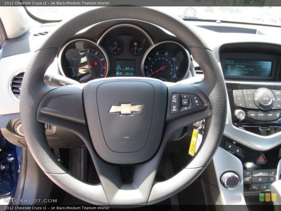 Jet Black/Medium Titanium Interior Steering Wheel for the 2012 Chevrolet Cruze LS #51822599