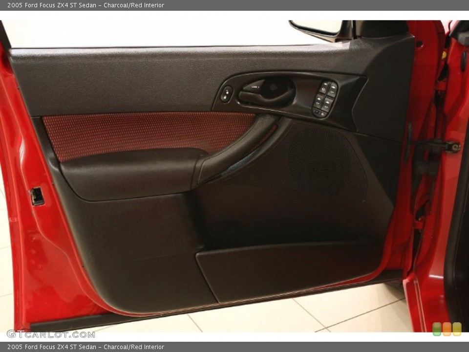Charcoal/Red Interior Door Panel for the 2005 Ford Focus ZX4 ST Sedan #51826159