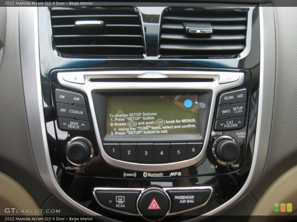 Beige Interior Controls for the 2012 Hyundai Accent GLS 4 Door #51827479
