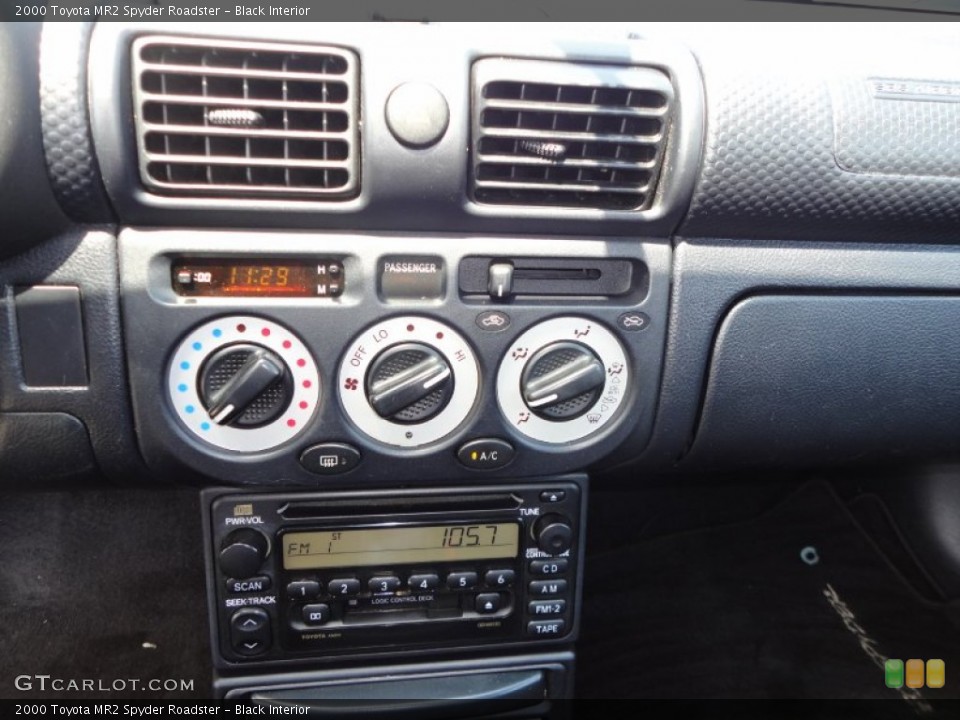 Black Interior Controls for the 2000 Toyota MR2 Spyder Roadster #51830188