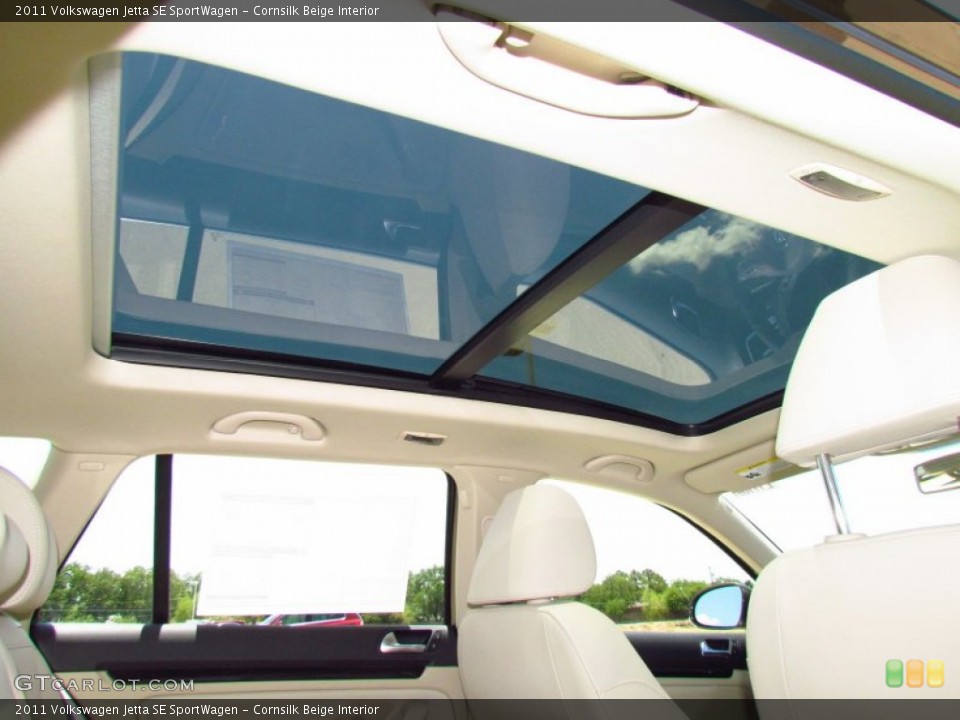 Cornsilk Beige Interior Sunroof for the 2011 Volkswagen Jetta SE SportWagen #51834637