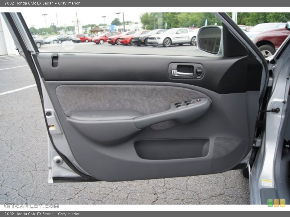 Gray Interior Door Panel for the 2002 Honda Civic EX Sedan #51836086