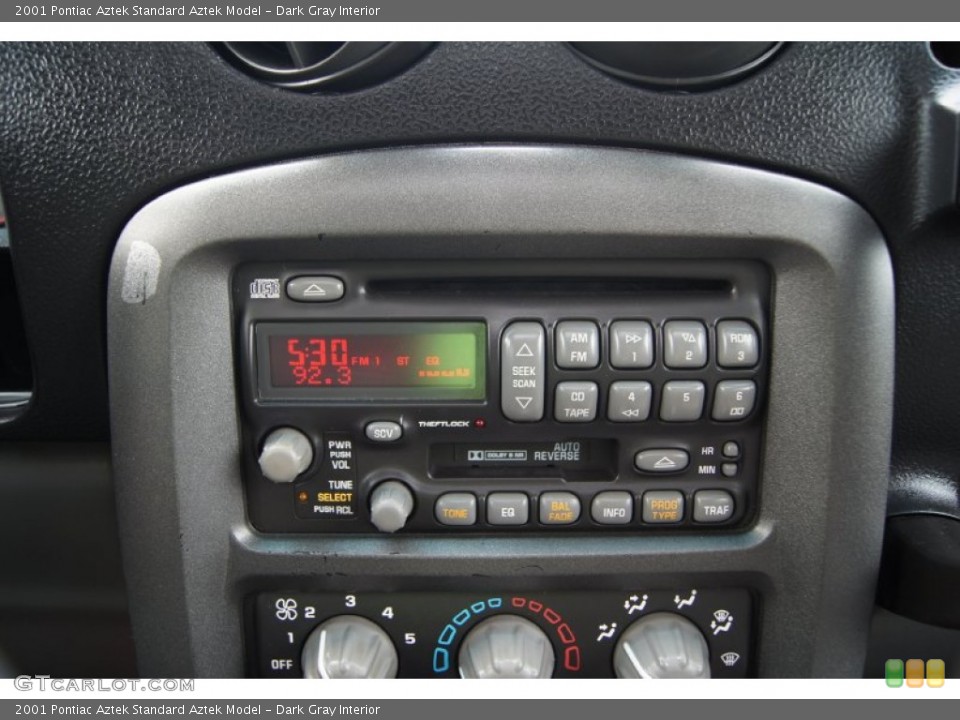 Dark Gray Interior Controls for the 2001 Pontiac Aztek  #51837466