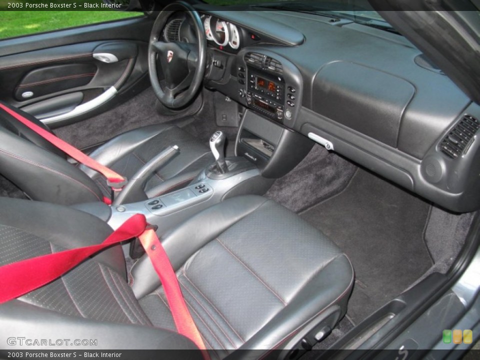 Black Interior Dashboard for the 2003 Porsche Boxster S #51839269