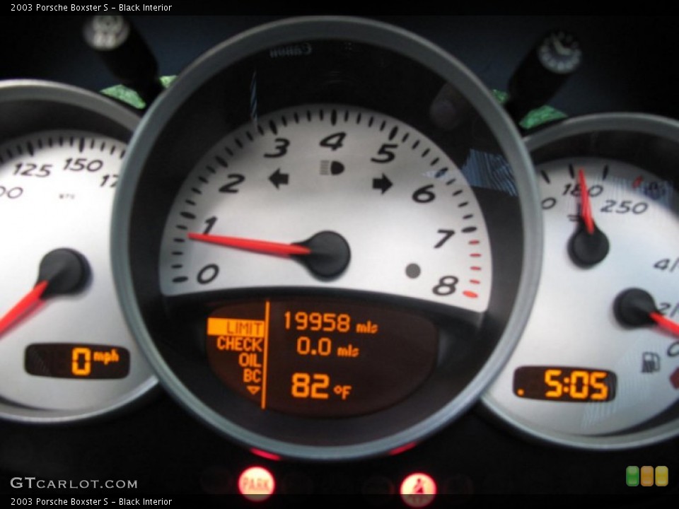 Black Interior Gauges for the 2003 Porsche Boxster S #51839353