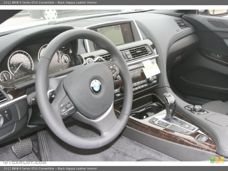 Black Nappa Leather Interior Dashboard for the 2012 BMW 6 Series 650i Convertible #51842806