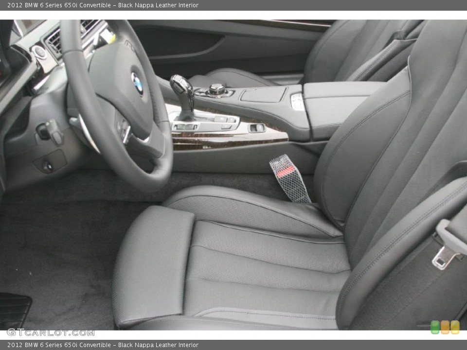 Black Nappa Leather Interior Photo for the 2012 BMW 6 Series 650i Convertible #51842818