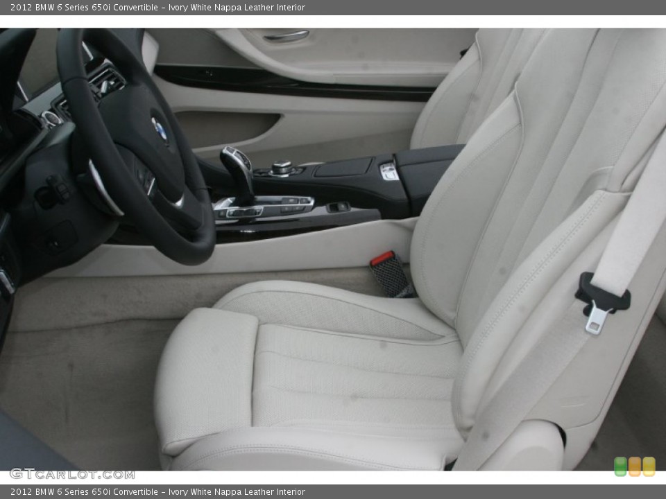 Ivory White Nappa Leather Interior Photo for the 2012 BMW 6 Series 650i Convertible #51843214