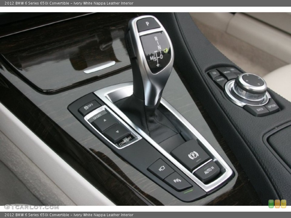Ivory White Nappa Leather Interior Transmission for the 2012 BMW 6 Series 650i Convertible #51843304