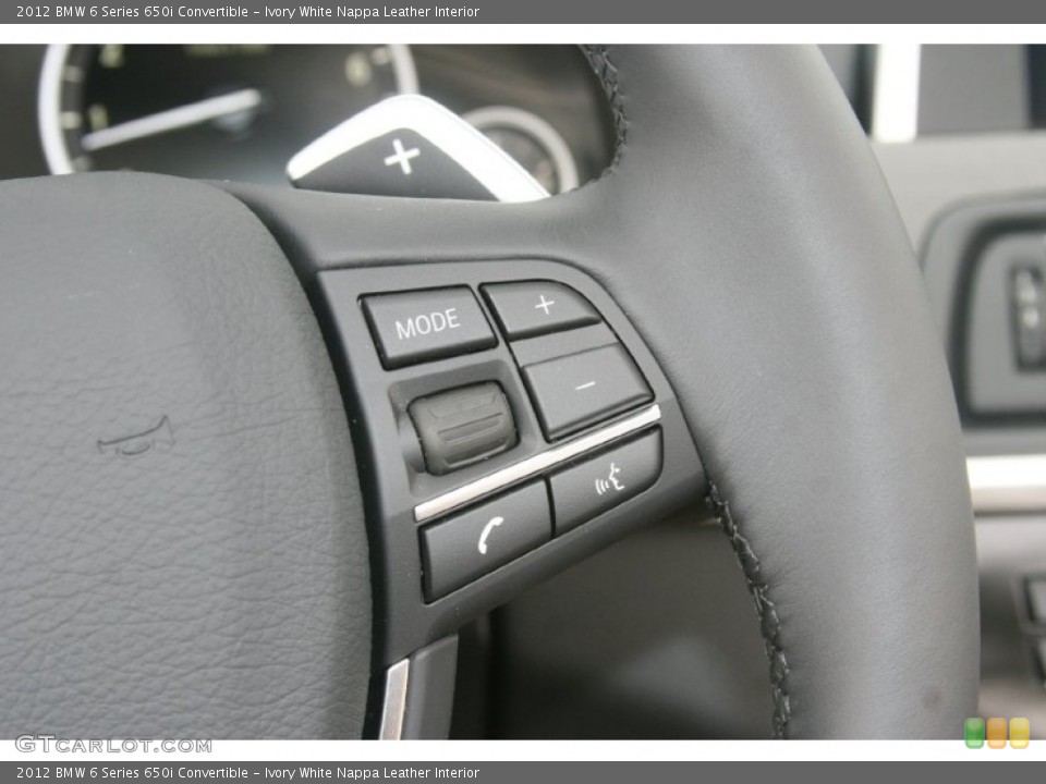 Ivory White Nappa Leather Interior Controls for the 2012 BMW 6 Series 650i Convertible #51843364