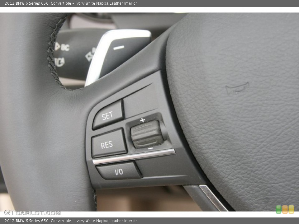 Ivory White Nappa Leather Interior Controls for the 2012 BMW 6 Series 650i Convertible #51843376