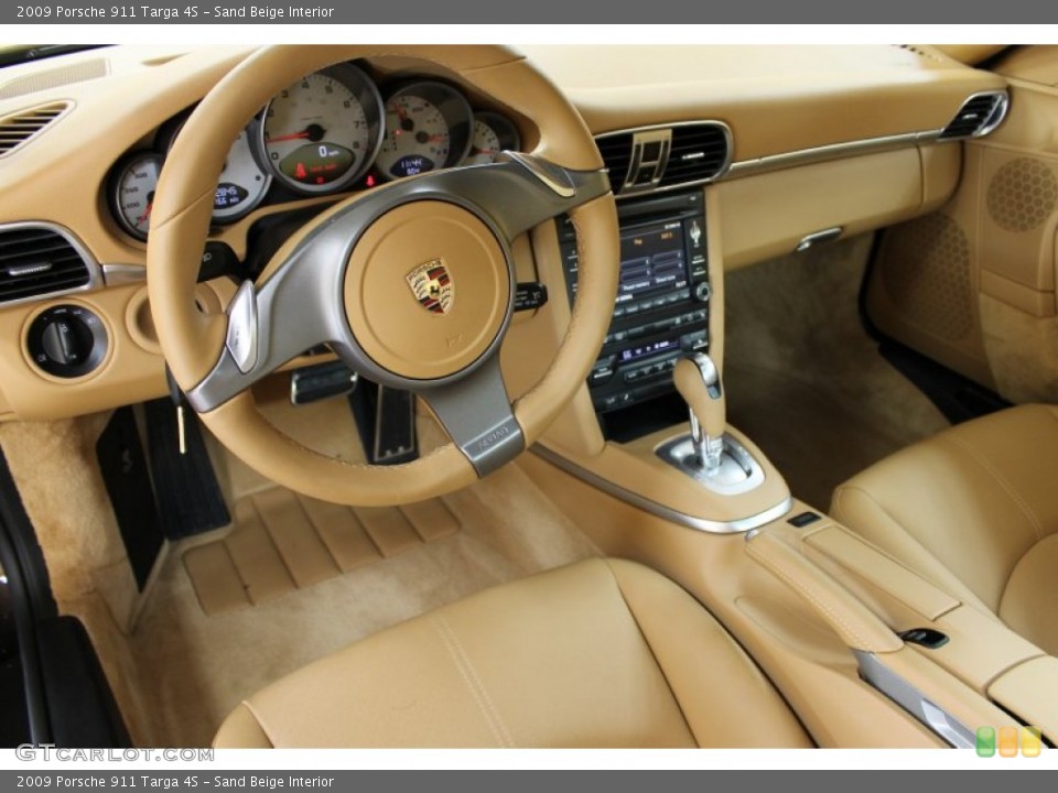 Sand Beige Interior Prime Interior for the 2009 Porsche 911 Targa 4S #51846028