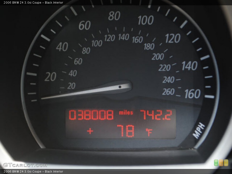 Black Interior Gauges for the 2006 BMW Z4 3.0si Coupe #51846799