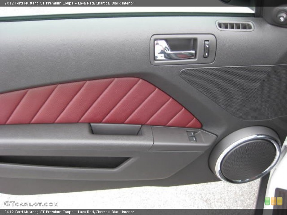 Lava Red/Charcoal Black Interior Door Panel for the 2012 Ford Mustang GT Premium Coupe #51849848