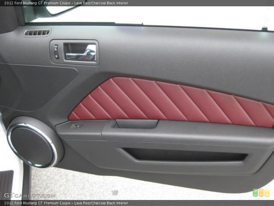 Lava Red/Charcoal Black Interior Door Panel for the 2012 Ford Mustang GT Premium Coupe #51849911