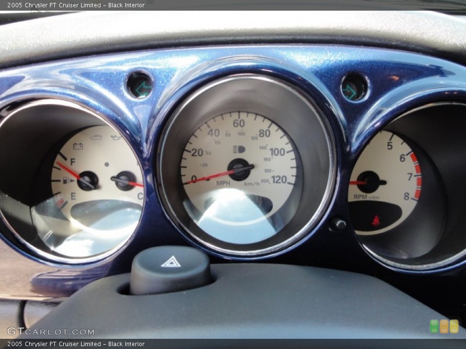Black Interior Gauges for the 2005 Chrysler PT Cruiser Limited #51849989