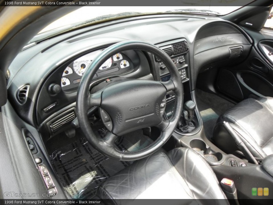 Black Interior Prime Interior for the 1998 Ford Mustang SVT Cobra Convertible #51850376