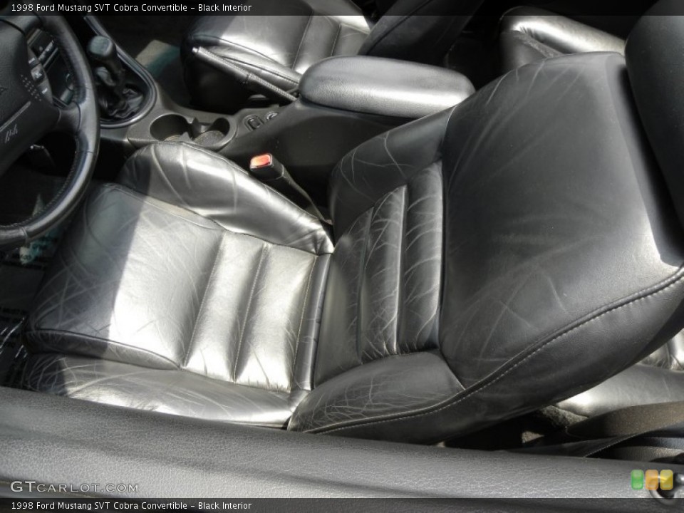 Black Interior Photo for the 1998 Ford Mustang SVT Cobra Convertible #51850391