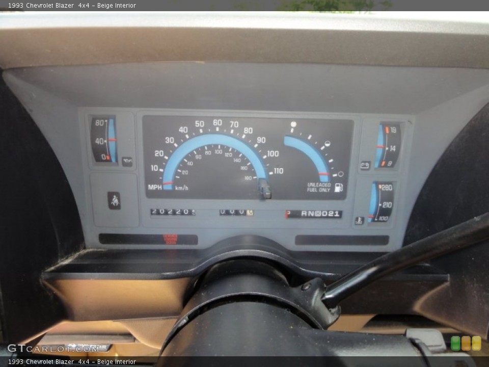 Beige Interior Gauges for the 1993 Chevrolet Blazer  4x4 #51850721