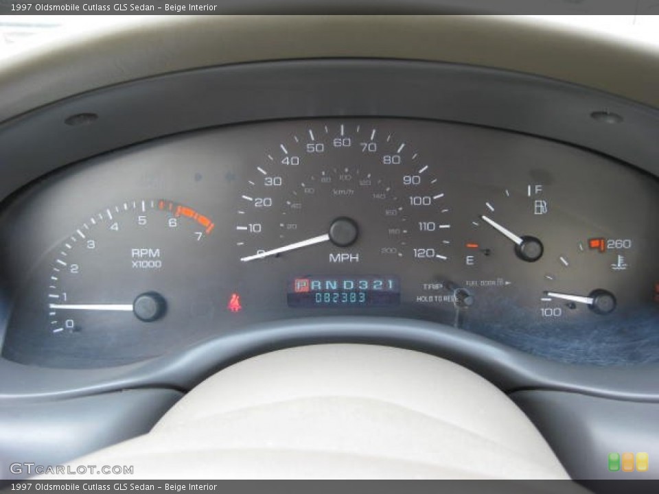 Beige Interior Gauges for the 1997 Oldsmobile Cutlass GLS Sedan #51850727