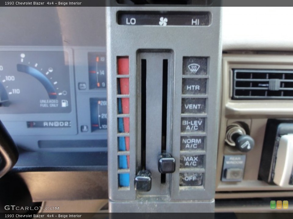 Beige Interior Controls for the 1993 Chevrolet Blazer  4x4 #51850742