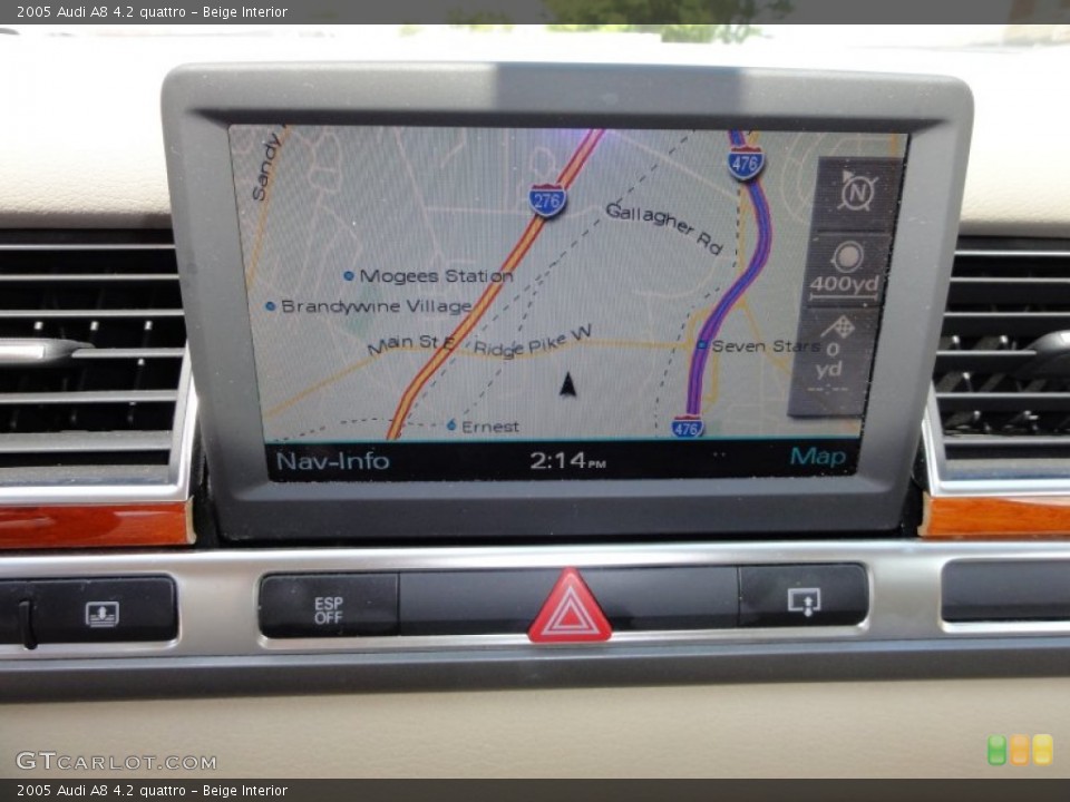Beige Interior Navigation for the 2005 Audi A8 4.2 quattro #51855089