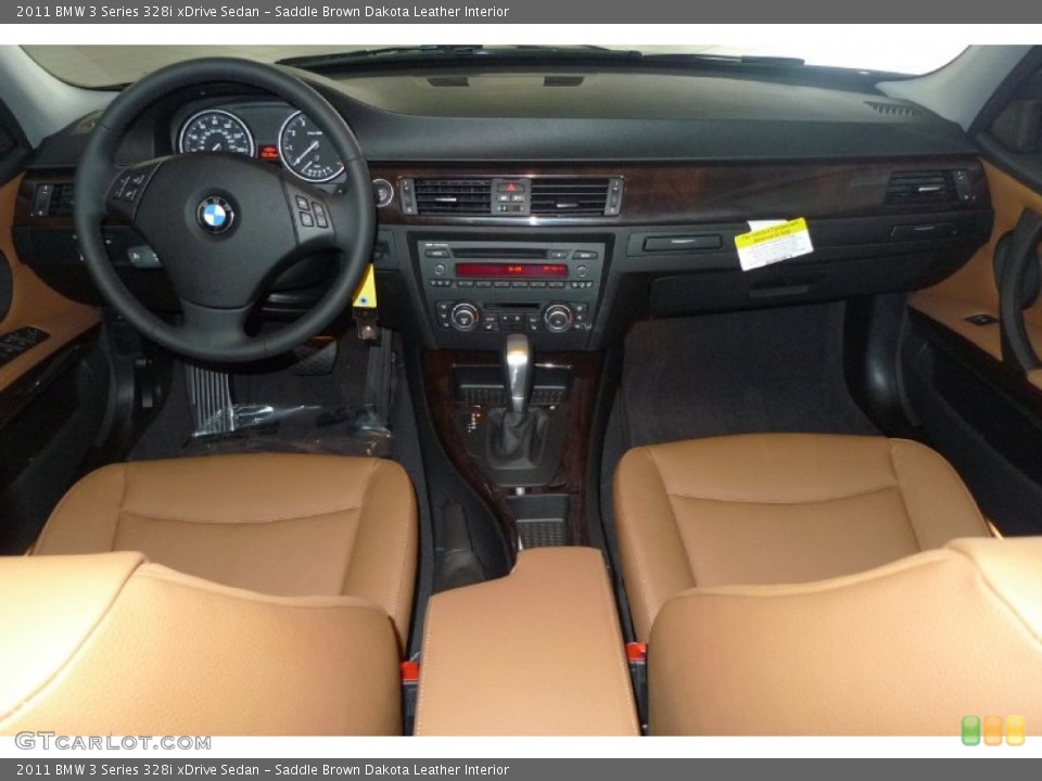 Saddle Brown Dakota Leather Interior Dashboard for the 2011 BMW 3 Series 328i xDrive Sedan #51858868