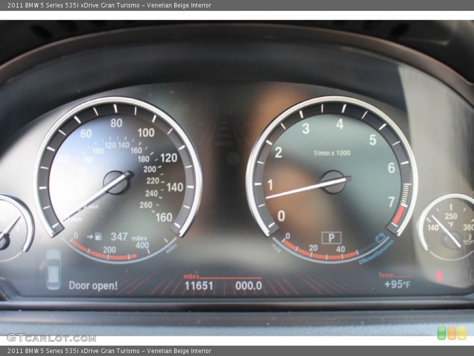Venetian Beige Interior Gauges for the 2011 BMW 5 Series 535i xDrive Gran Turismo #51865723