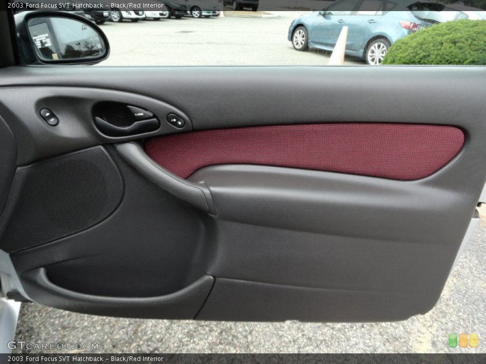 Black/Red Interior Door Panel for the 2003 Ford Focus SVT Hatchback #51866404