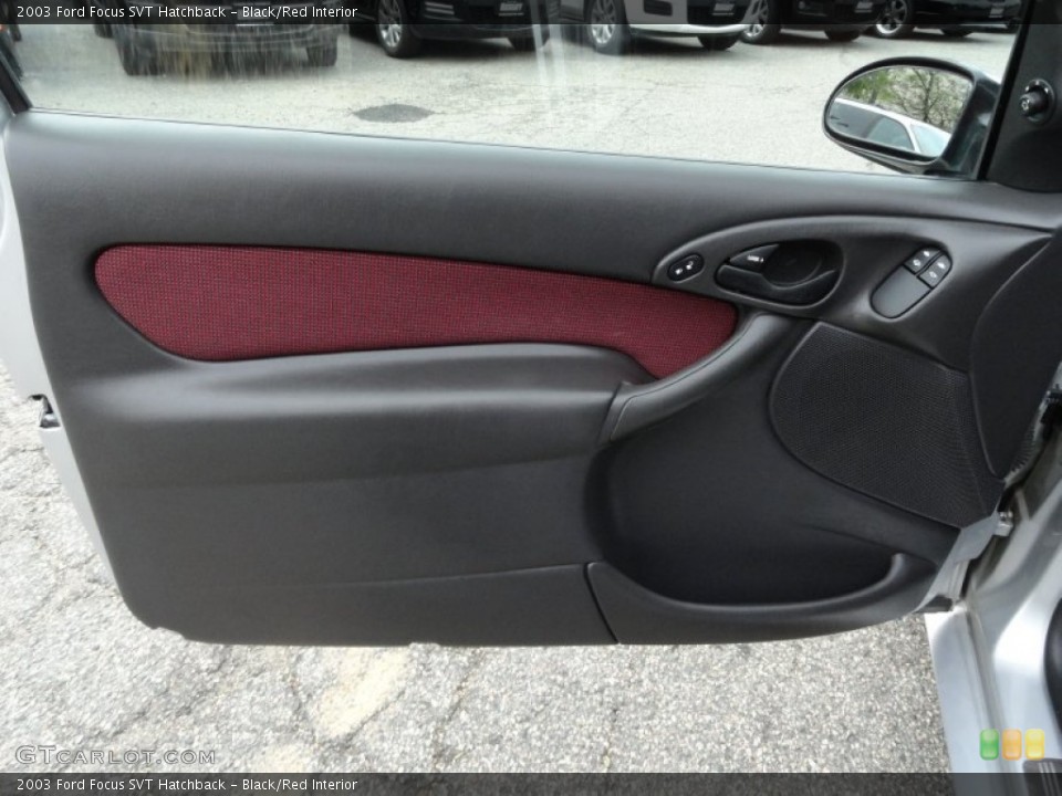 Black/Red Interior Door Panel for the 2003 Ford Focus SVT Hatchback #51866491