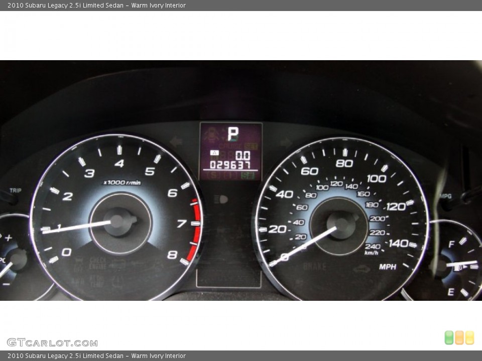 Warm Ivory Interior Gauges for the 2010 Subaru Legacy 2.5i Limited Sedan #51869305