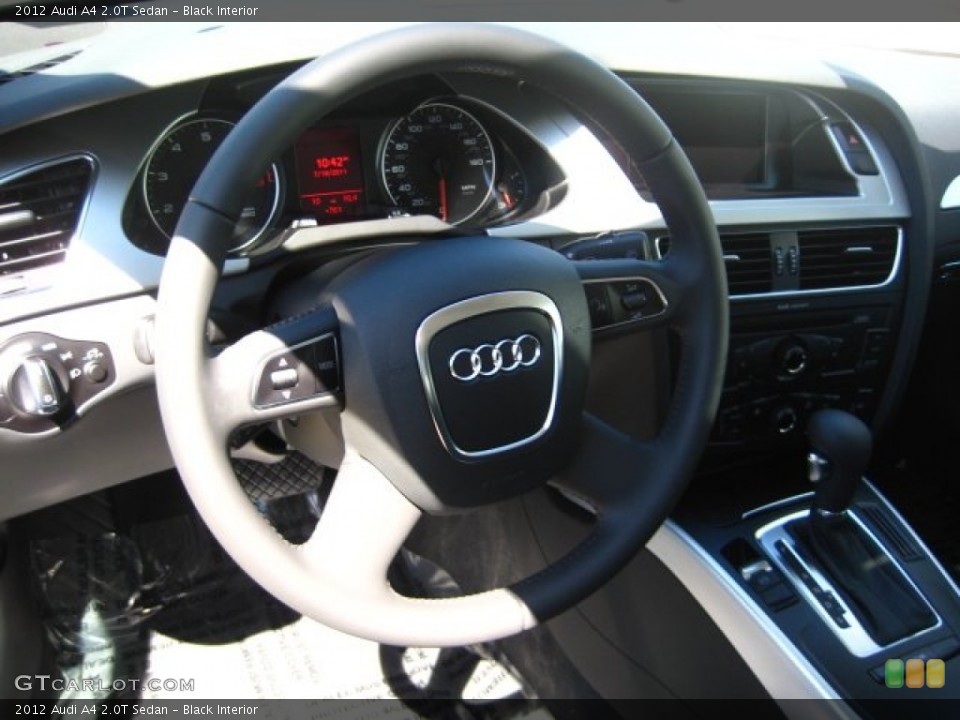 Black Interior Steering Wheel for the 2012 Audi A4 2.0T Sedan #51870469