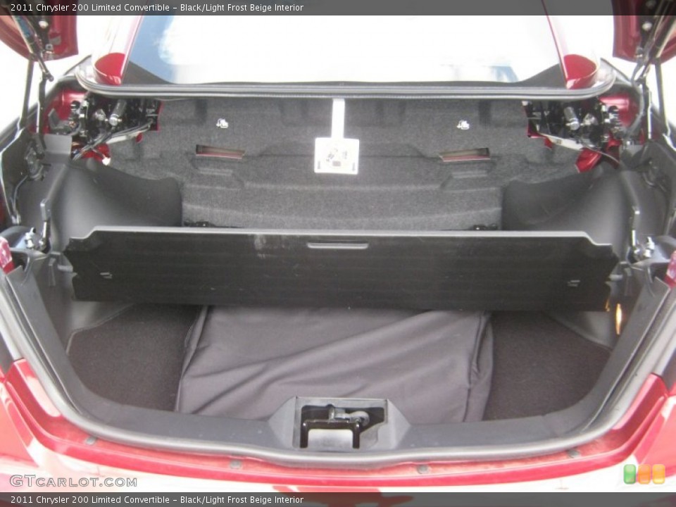 Black/Light Frost Beige Interior Trunk for the 2011 Chrysler 200 Limited Convertible #51871186
