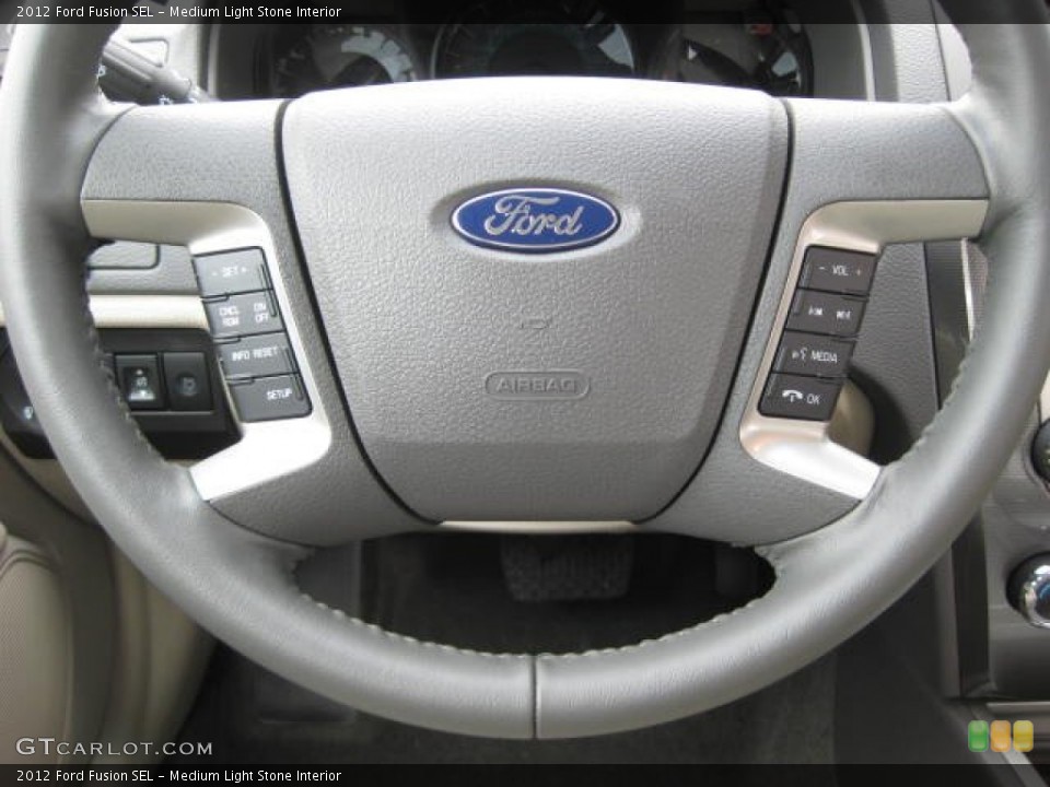 Medium Light Stone Interior Steering Wheel for the 2012 Ford Fusion SEL #51873520