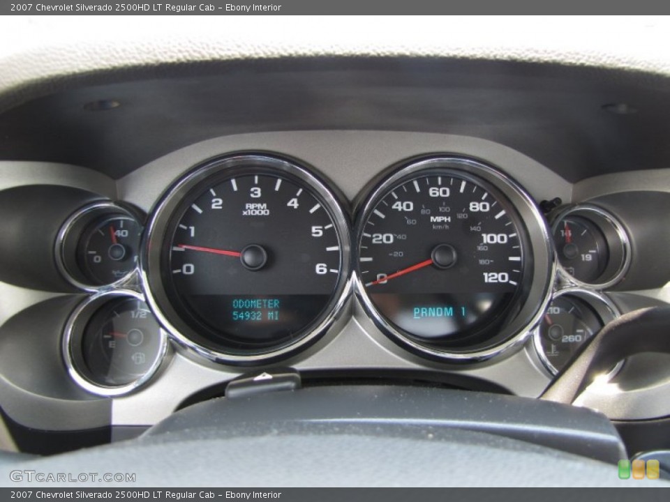 Ebony Interior Gauges for the 2007 Chevrolet Silverado 2500HD LT Regular Cab #51881417